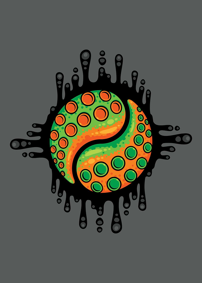 Inky Octopus Tentacle Yin Yang Symbol
