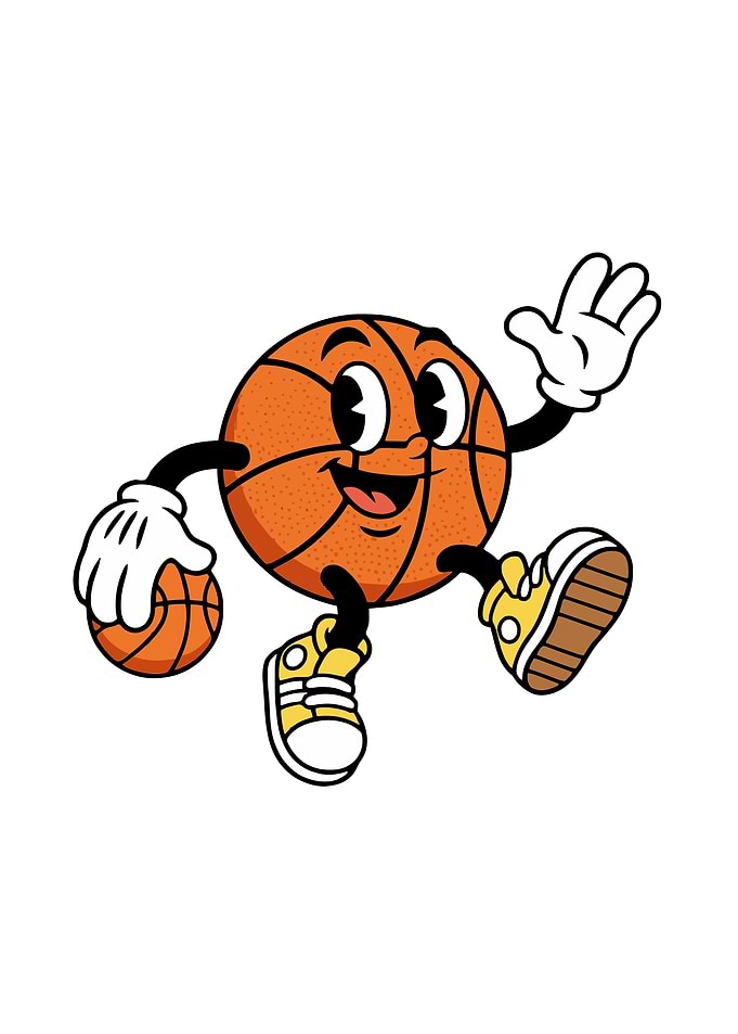 Funny Basketball Cartoon