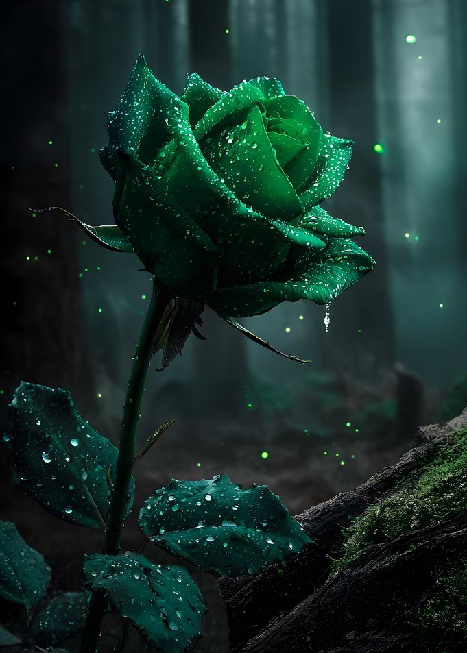 Emerald Rose in Enchanted Forest
