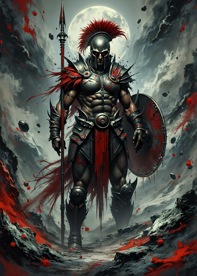 Warrior with Spear and Shield