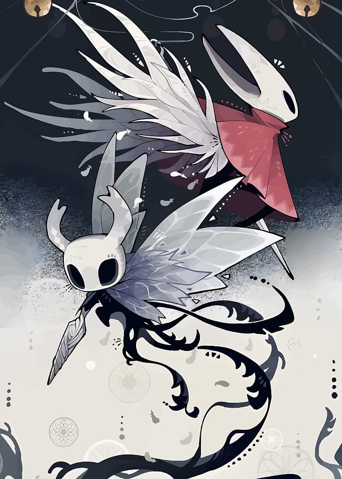Hollow Knight characters digital art