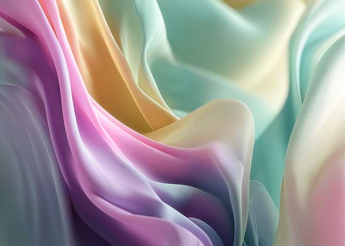 Abstract flowing pastel fabric texture in soft folds