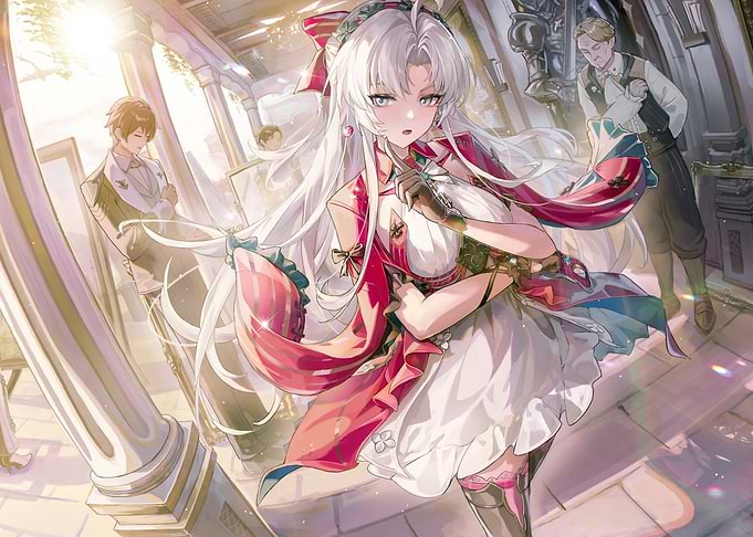 Girl with Servants