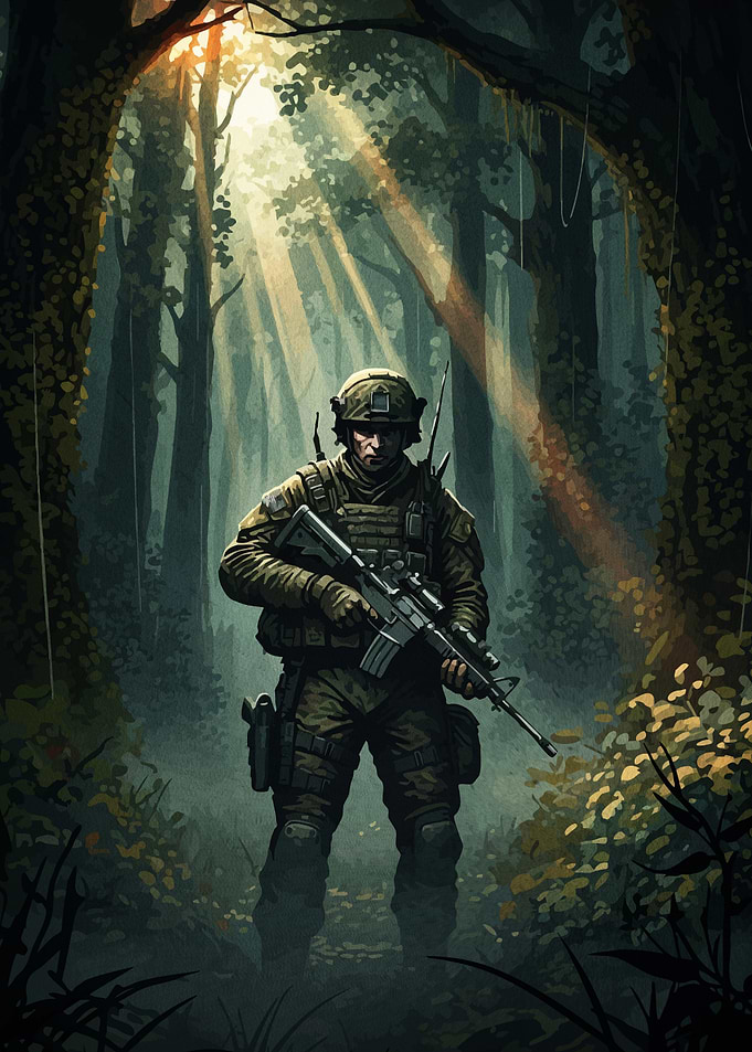Soldier Forest Sunlight
