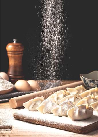 Dumplings with Flour Dusting