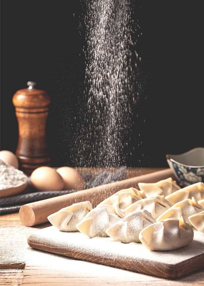Dumplings with Flour Dusting