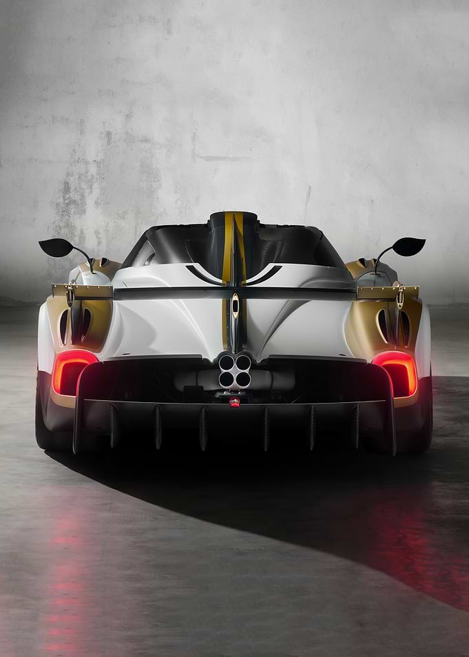 Rear view of a sports car