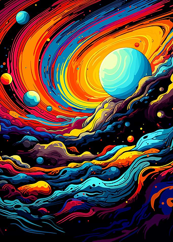 Colorful Abstract Space Art