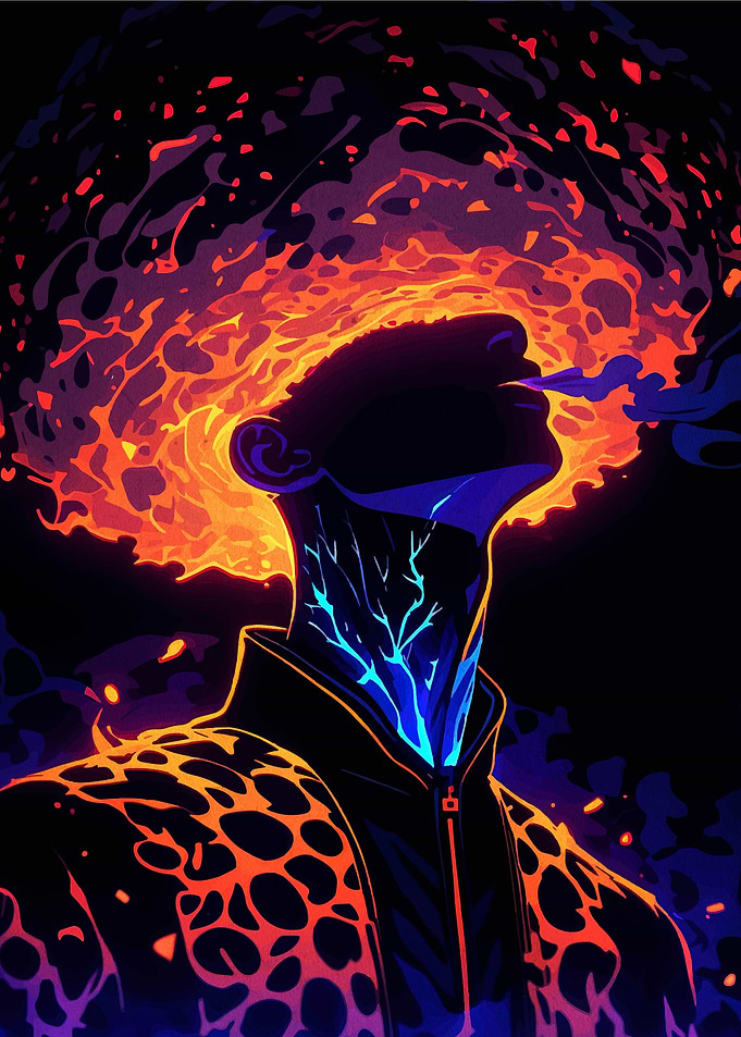 Fiery Aura Portrait
