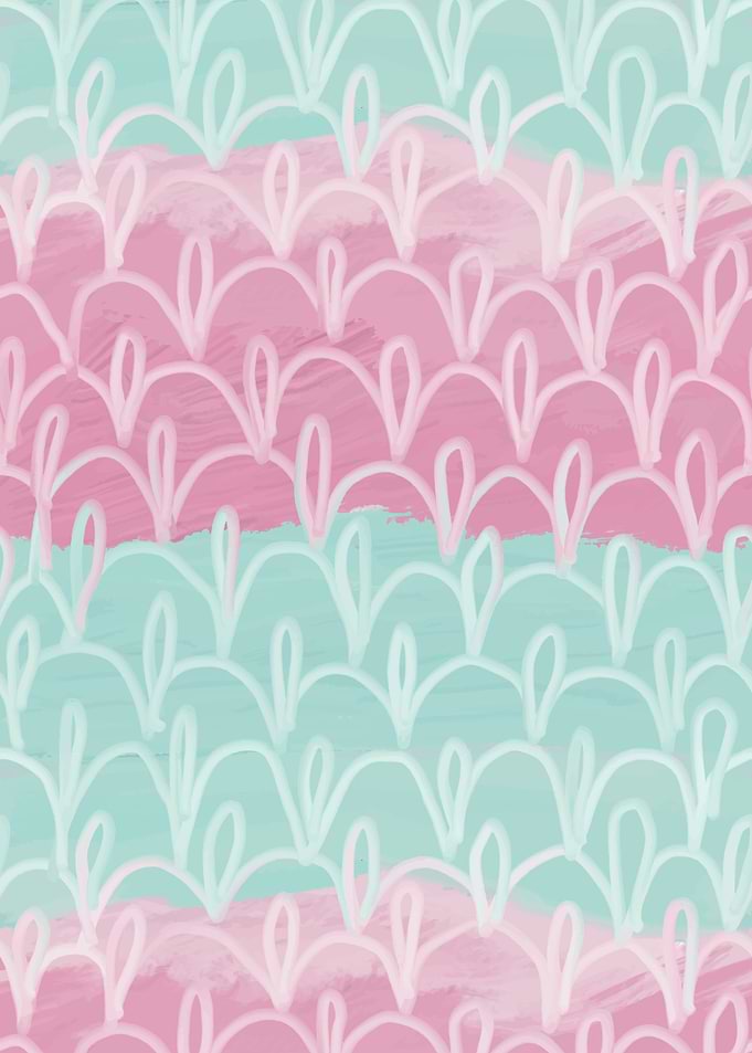 Abstract Pink and Teal Pattern