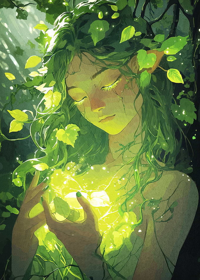 Forest Nymph Glowing Orb