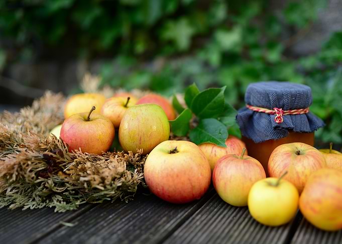 Apples and Jam Still Life
