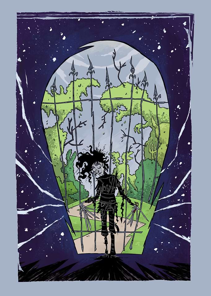 Edward Scissorhands: Gothic Garden Gate
