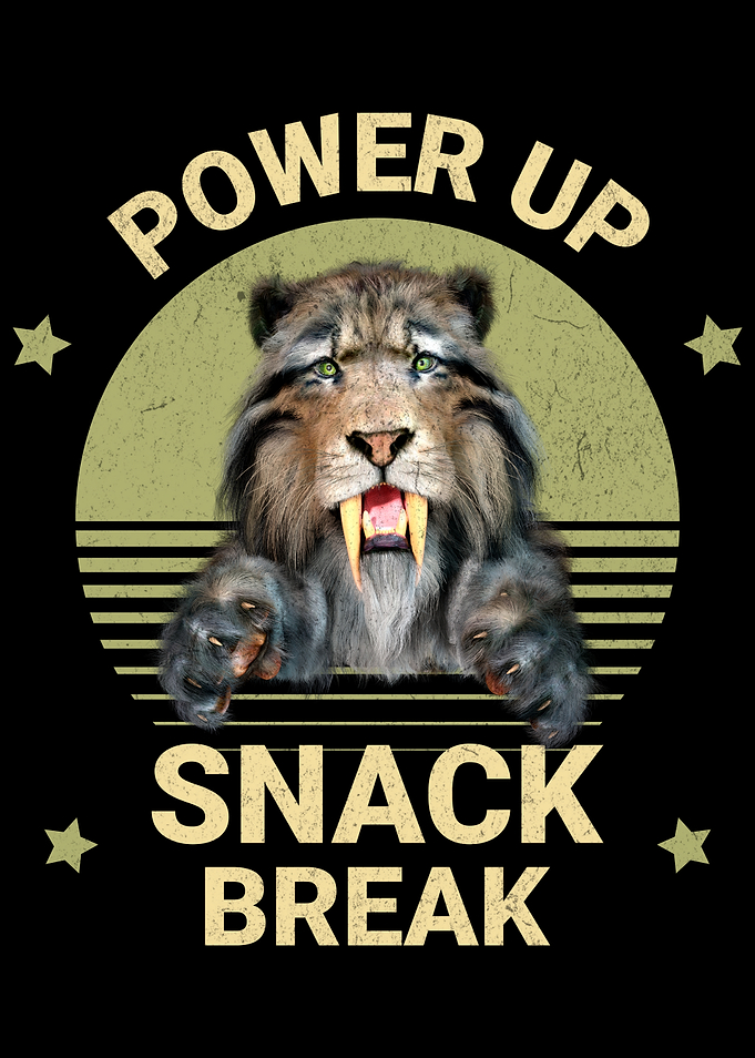 Power Up Snack Break Saber-Toothed Tiger