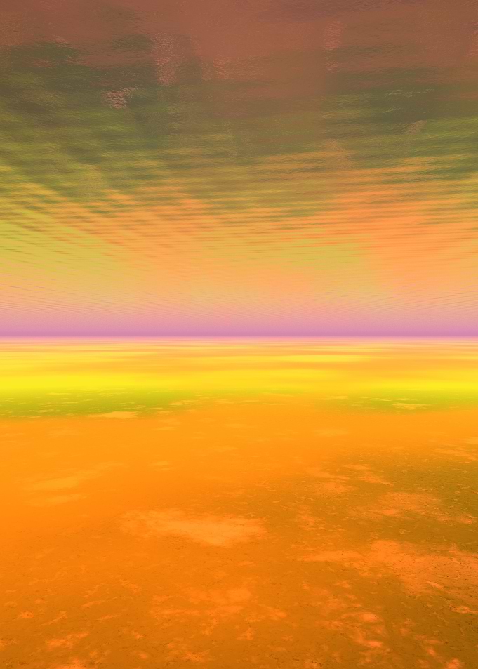 Abstract sunset landscape with vibrant colors