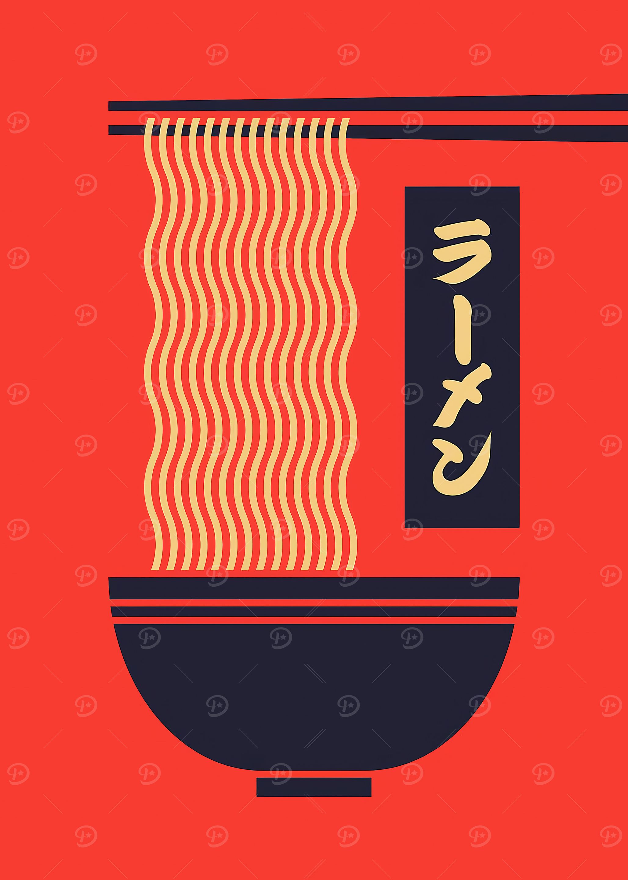 Ramen Bowl Illustration