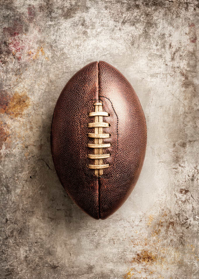 American Football on Textured Background
