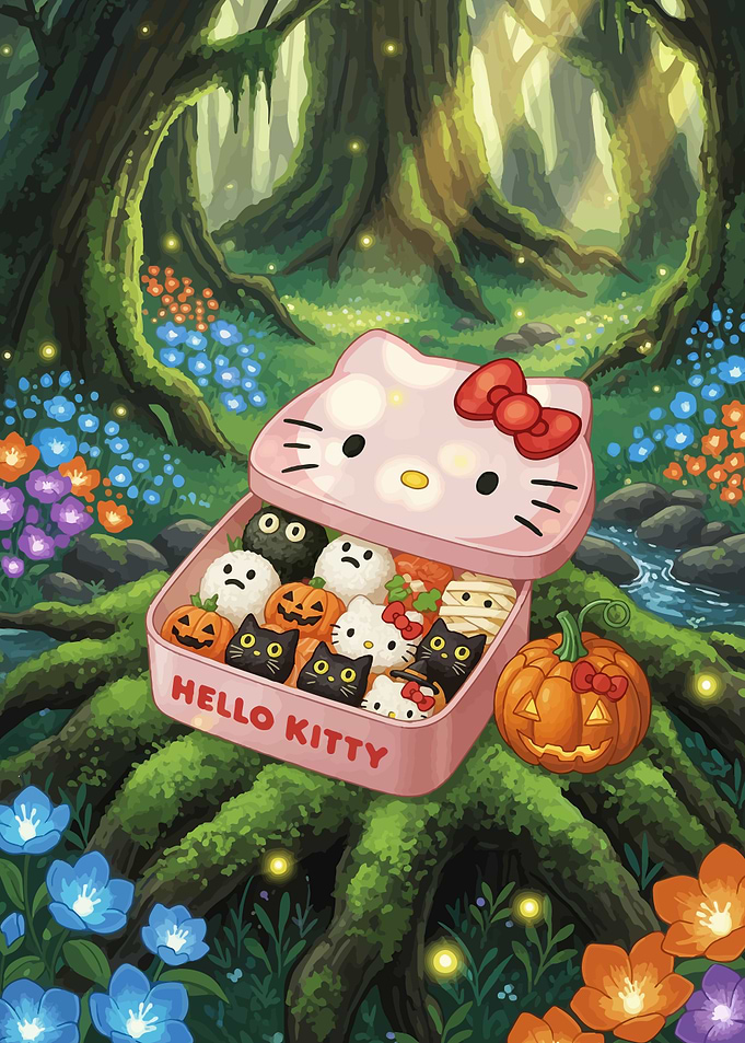Hello Kitty Halloween Bento Box Forest