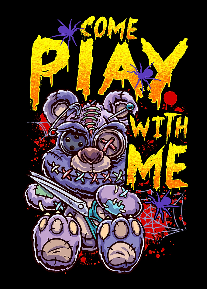Creepy Teddy Bear Come Play With Me