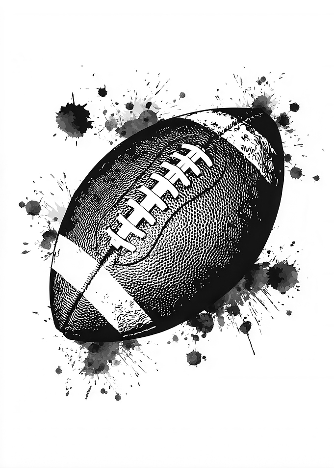 American Football Ink Splash Art