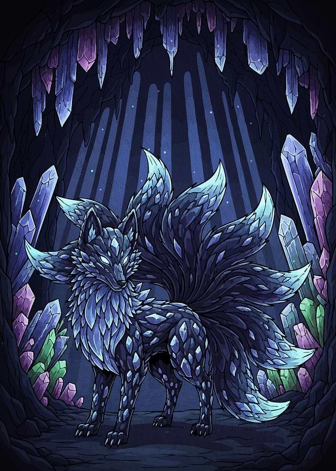 Crystal Fox in Cave