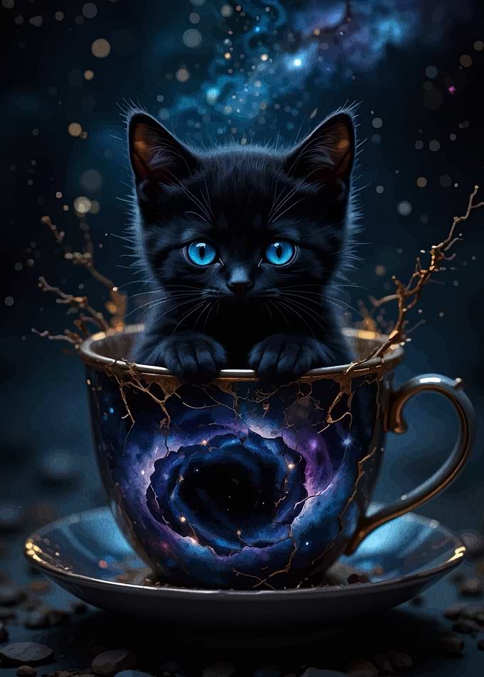 Cosmic Kitten in a Cup