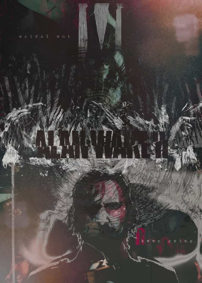 Alan Wake II Dark Grunge Poster