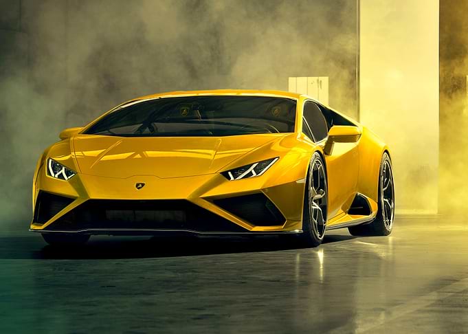 Yellow Lamborghini Huracan Front View