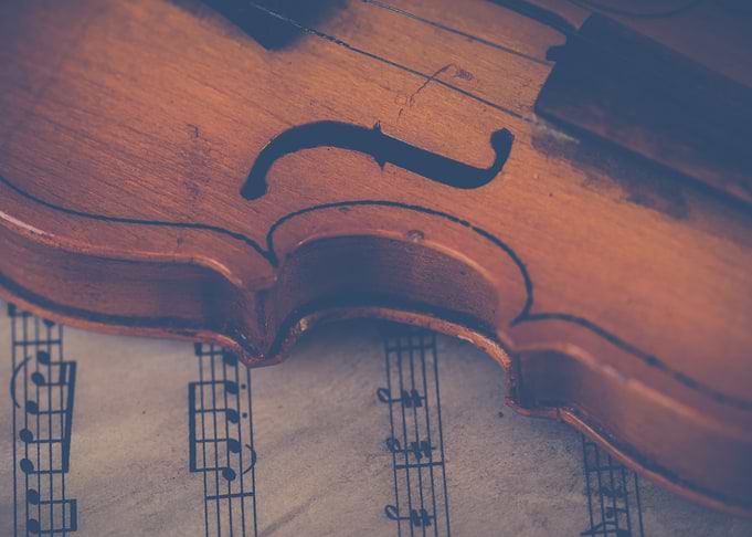Violin and Sheet Music Still Life