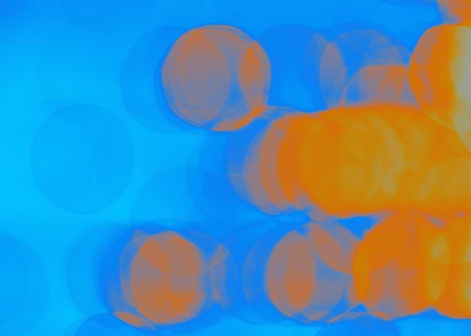 Abstract Blue and Orange Bokeh