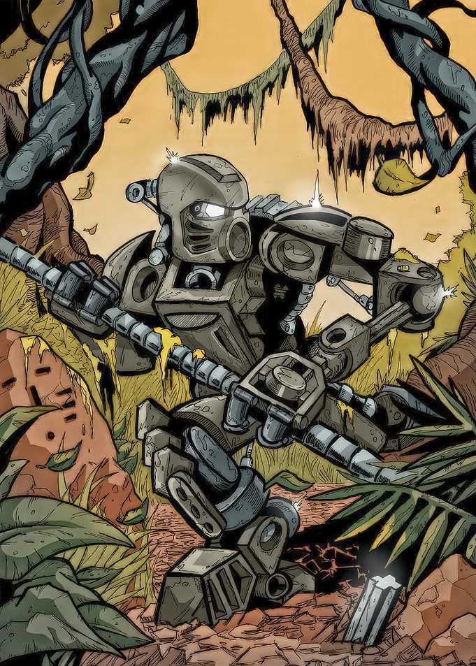 Bionicle Toa Onua in Jungle