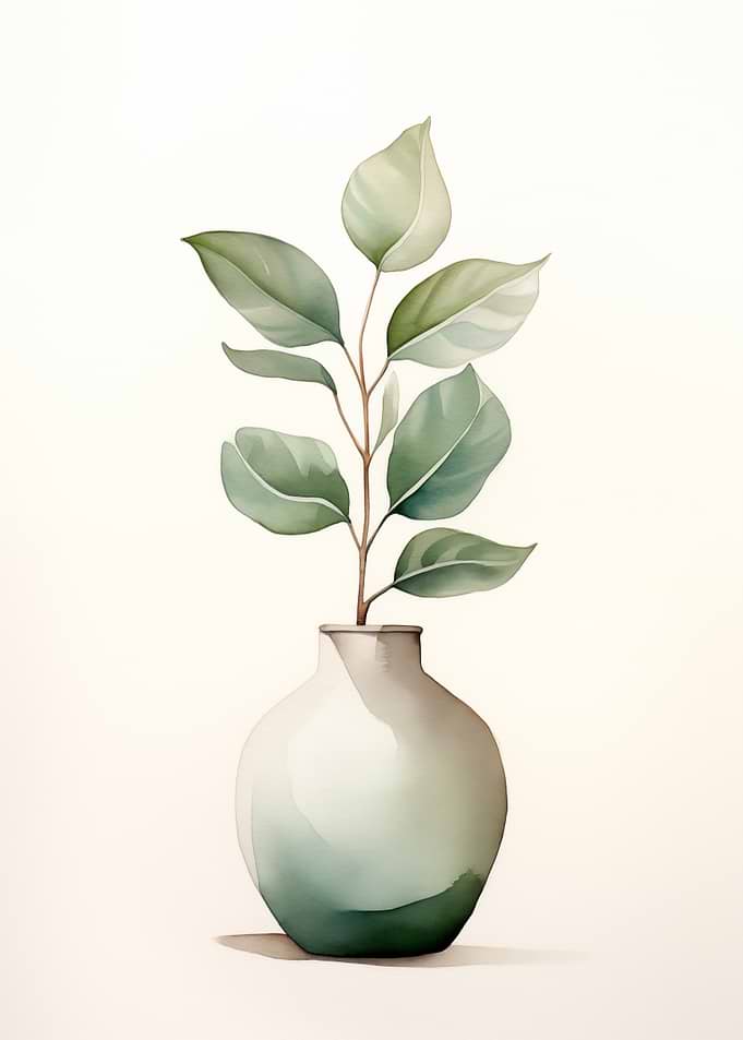 Plant in Vase Minimalism
