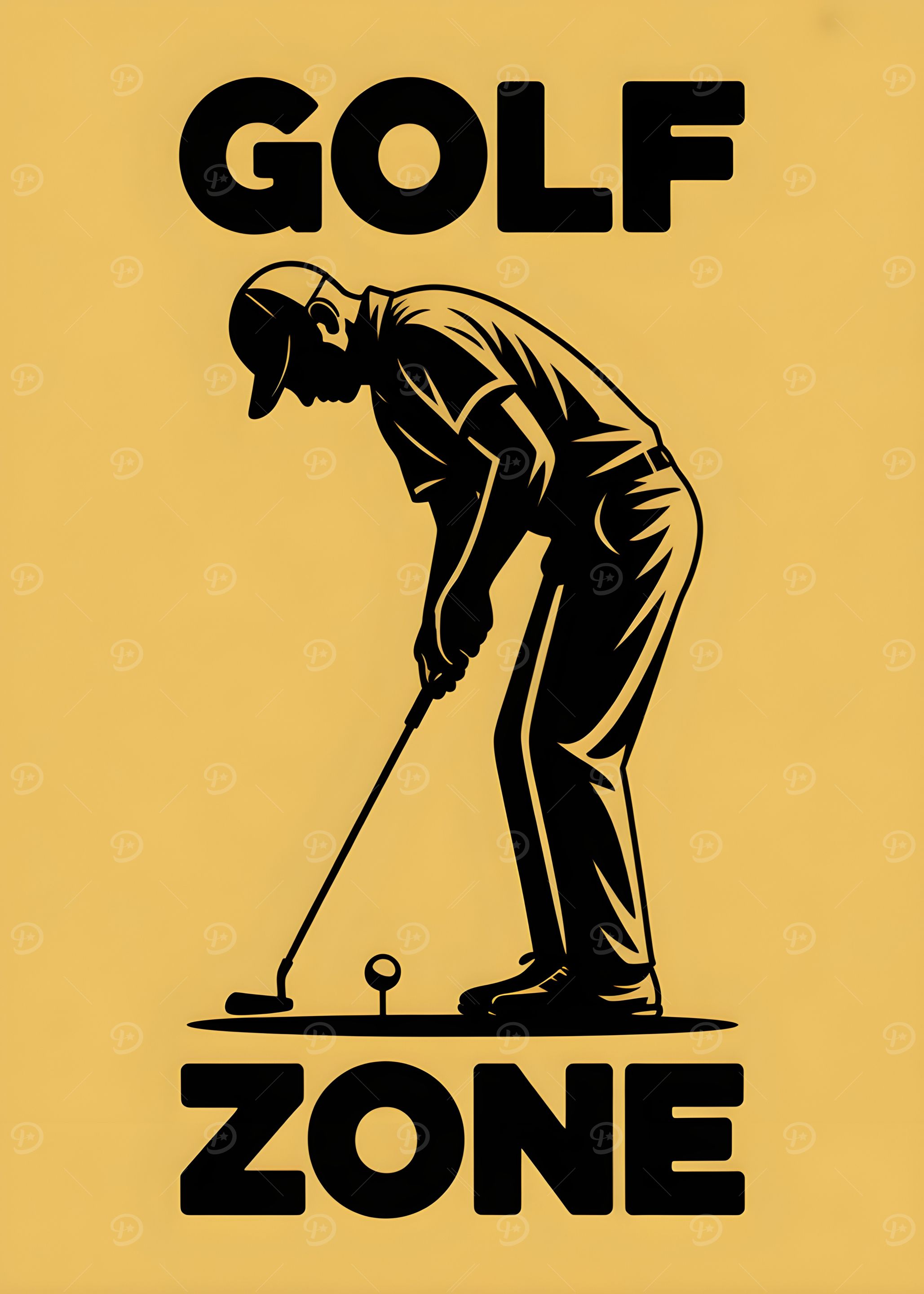 Golf Zone Silhouette Illustration