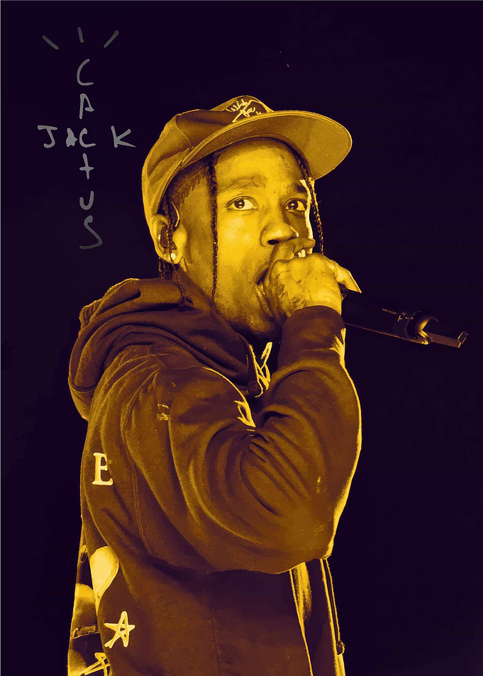 Travis Scott performing live on stage