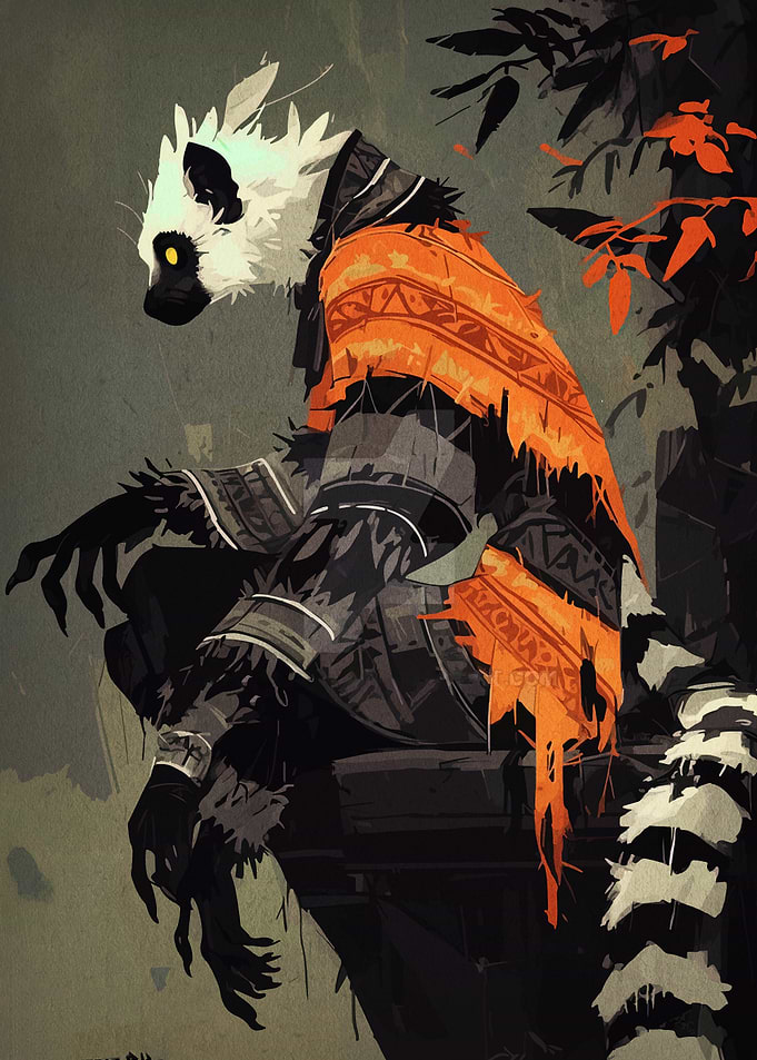 Lemur Warrior Digital Art