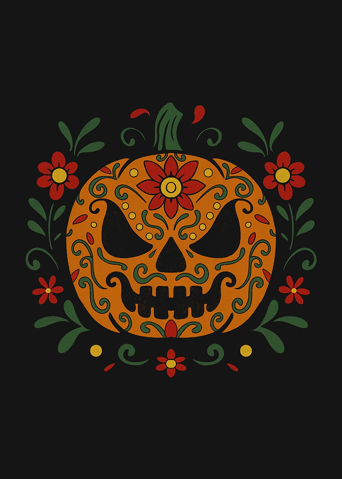Sugar Pumpkin Skull