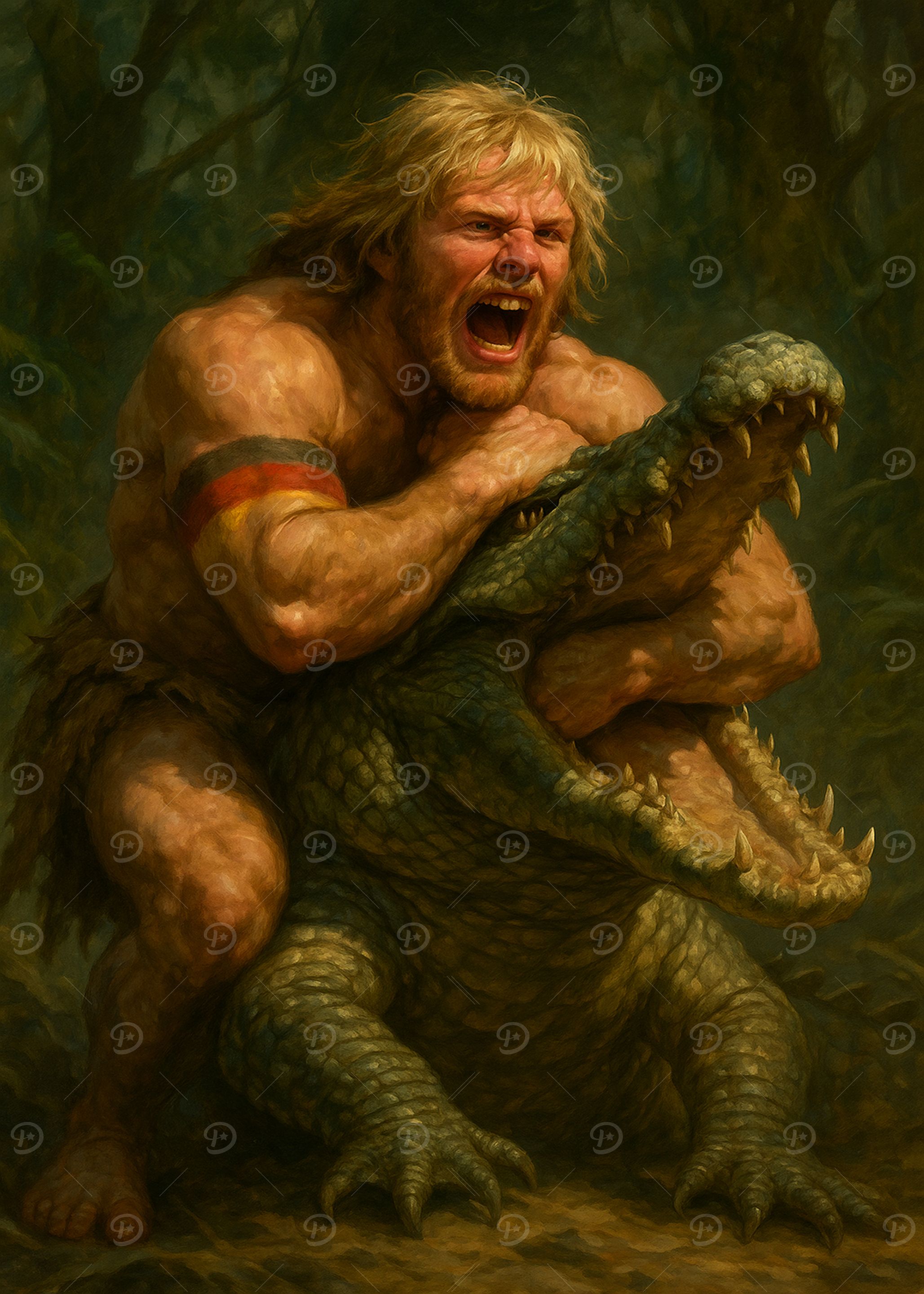 Frédéric Vosgröne: Caveman Wrestling a Beast