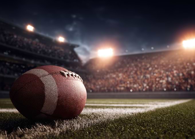 American Football on Stadium Field