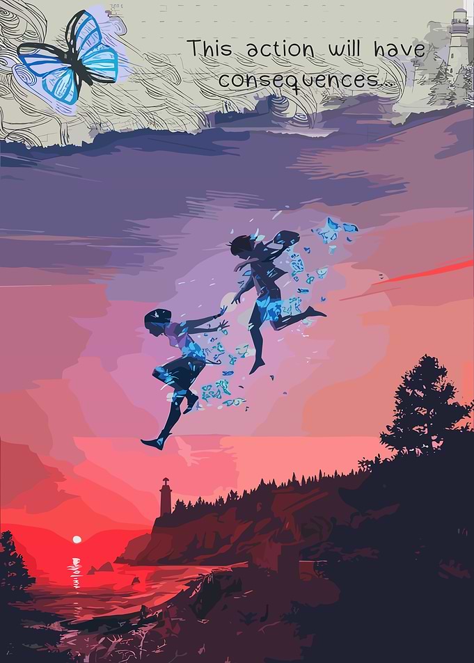 Consequences: Digital Art with Figures and Landscape
