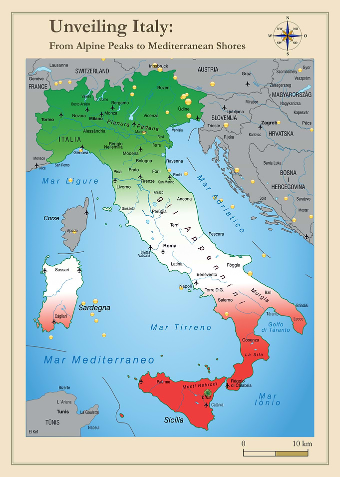 Italy Map: Alpine Peaks to Shores