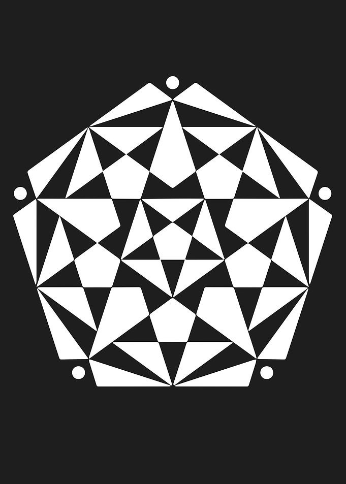 Fractal Pentagram Star Design