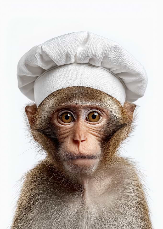 Monkey Chef Portrait