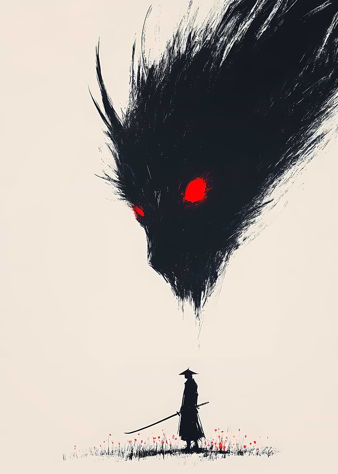 Samurai and Shadow Monster