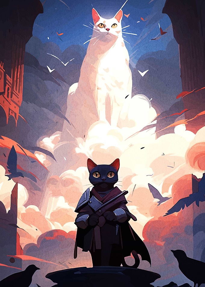 Fantasy Cats Digital Art