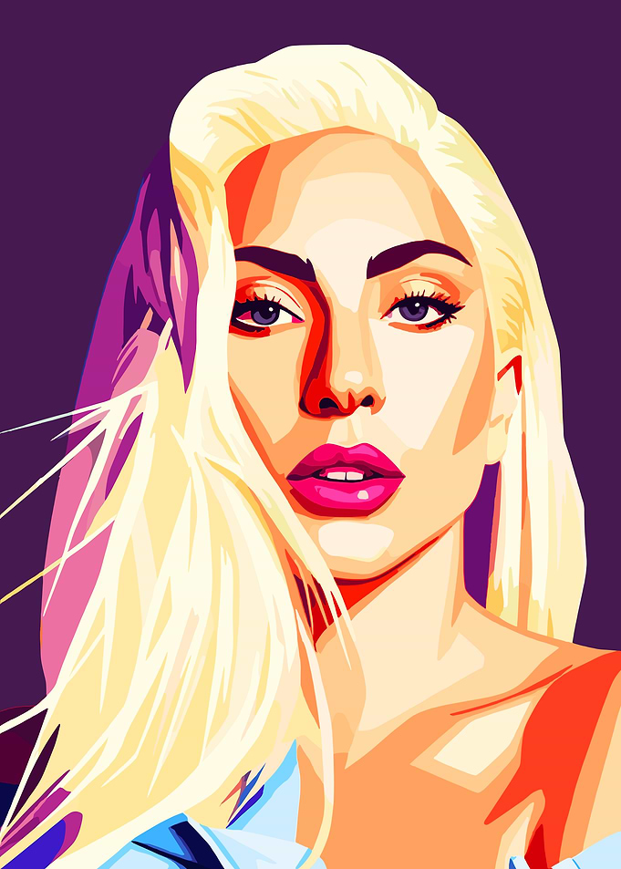 Lady Gaga Pop Art Portrait