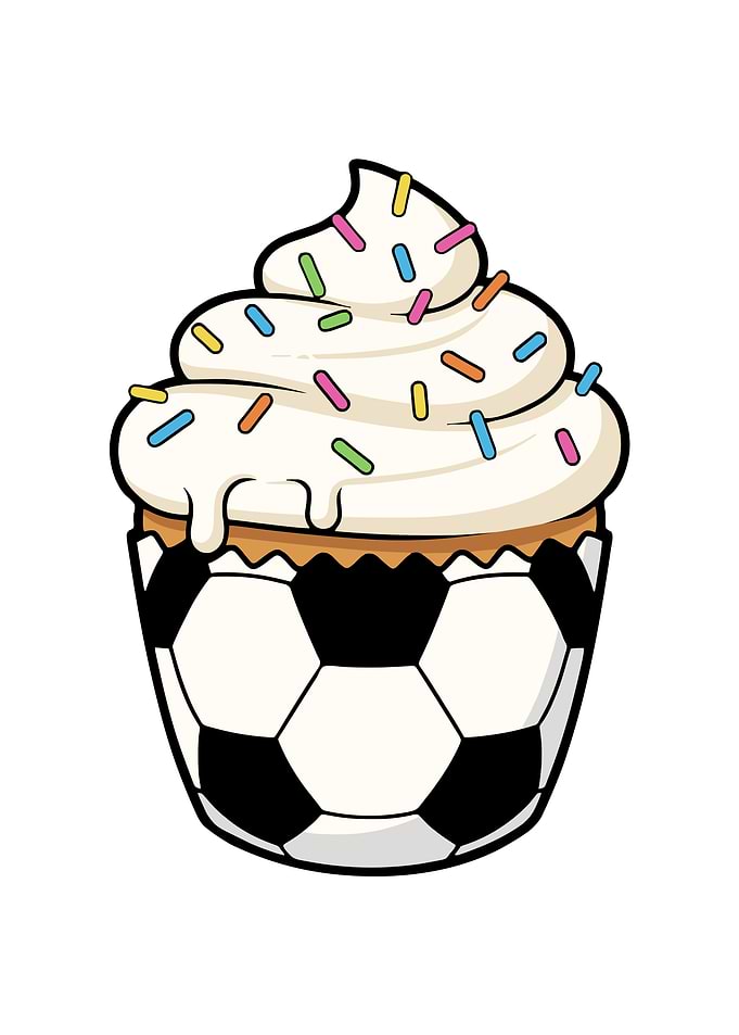 Soccer Cake Cartoon