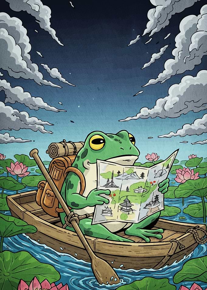 Frog Traveler Map Boat