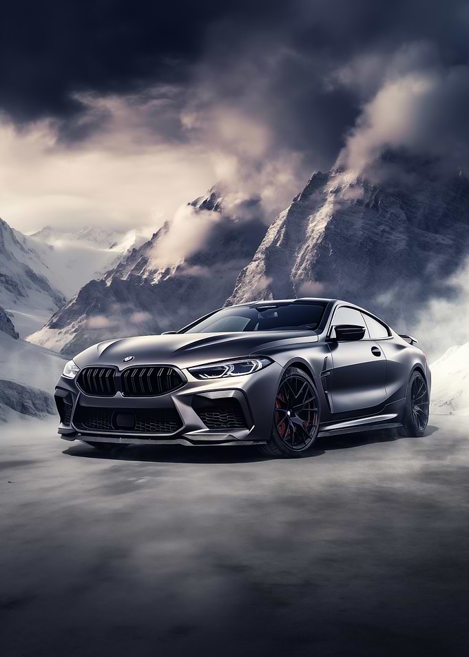 BMW M8 Mountain Landscape
