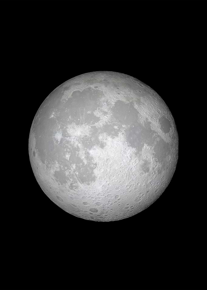 full moon in dark sky