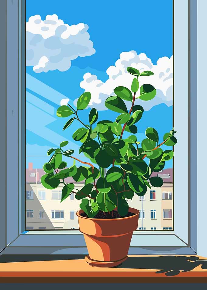 Potted Plant by the Window